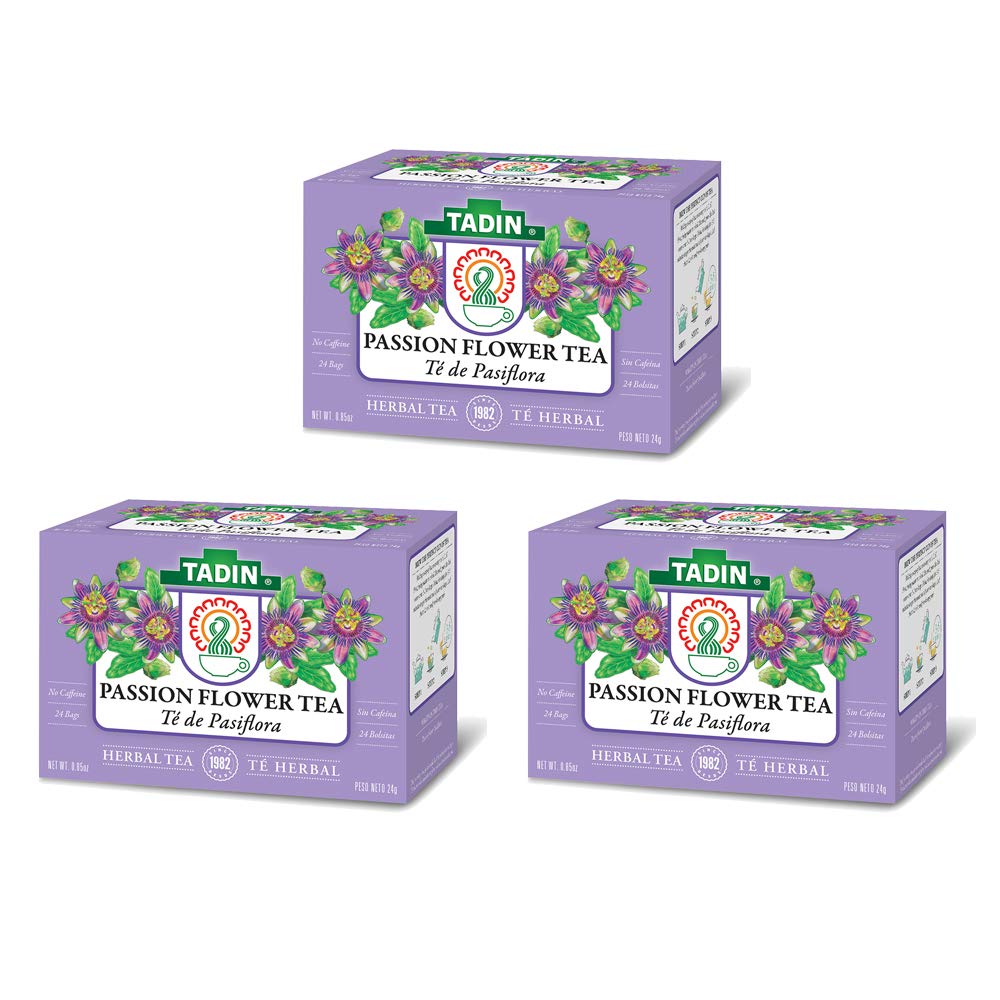 Tadin Passion Flower Tea bags release floral aroma ideal for relaxed breaks.