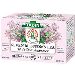 Tadin Seven Blossoms Tea 24-count packaging for a calming evening cup