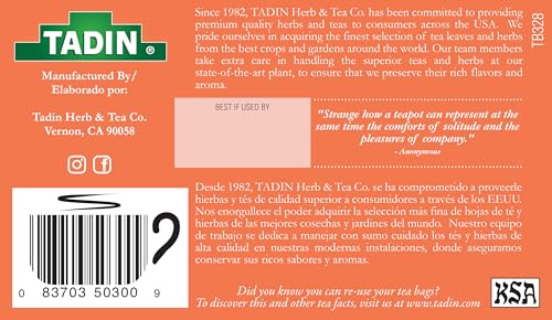 Tadin shavegrass tea bag close-up highlighting single-ingredient herbal quality.