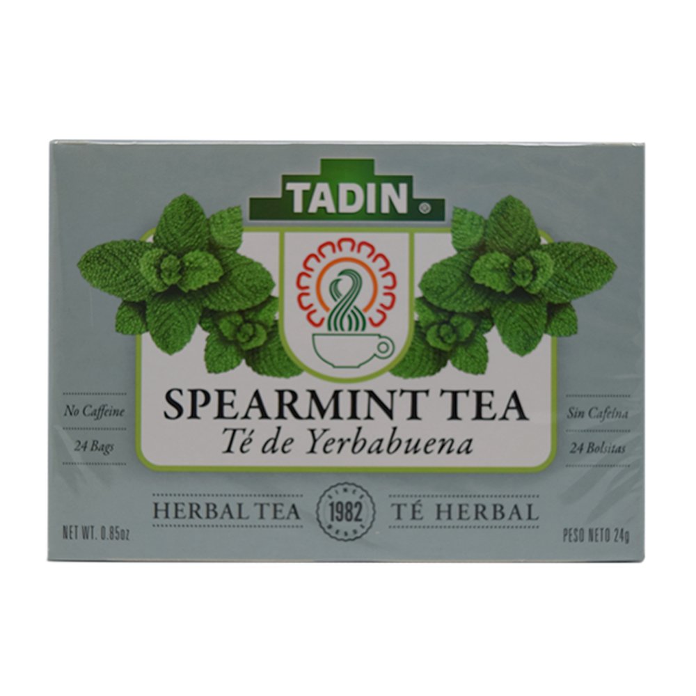 Tadin Spearmint Tea bags packshot highlighting bold mint flavor for daily refreshment