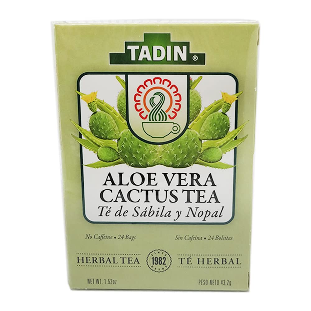 Tadin Tea Aloe Vera With Cactus brewed in cup highlights refreshing flavor and aroma