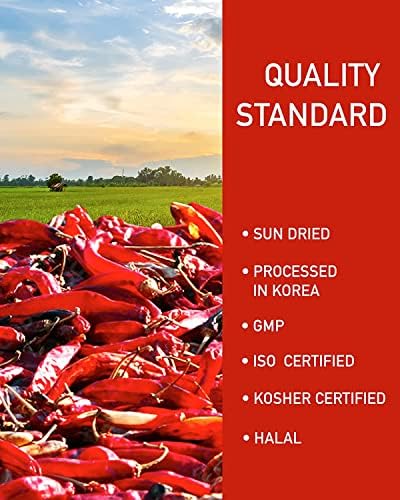 No additives and 100% pepper Taekyung gochugaru.