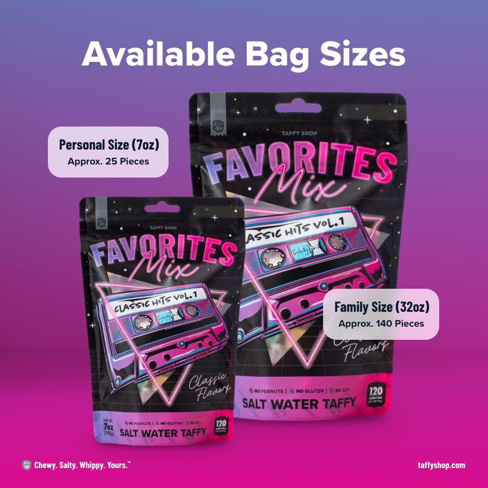 Ideal for parties and events with Taffy Shop Classic Favorites Mix