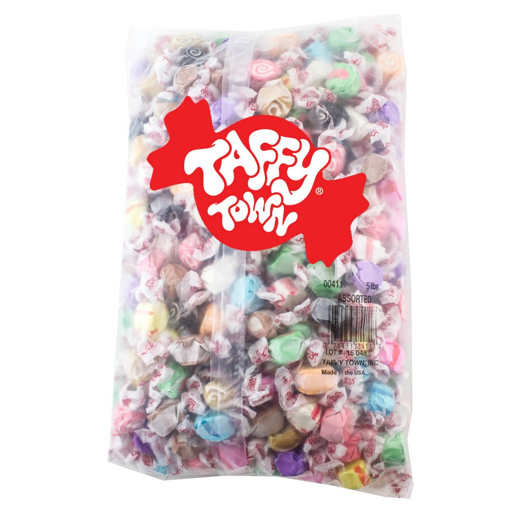 Taffy Town assorted salt water taffy 5 lb bag packshot, ideal for gifting