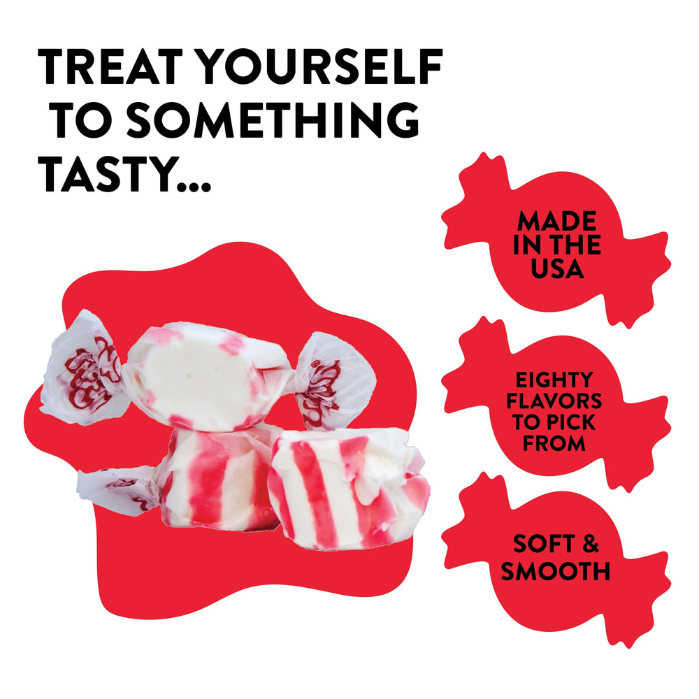 Taffy Town peppermint taffy break-portion ready for sharing
