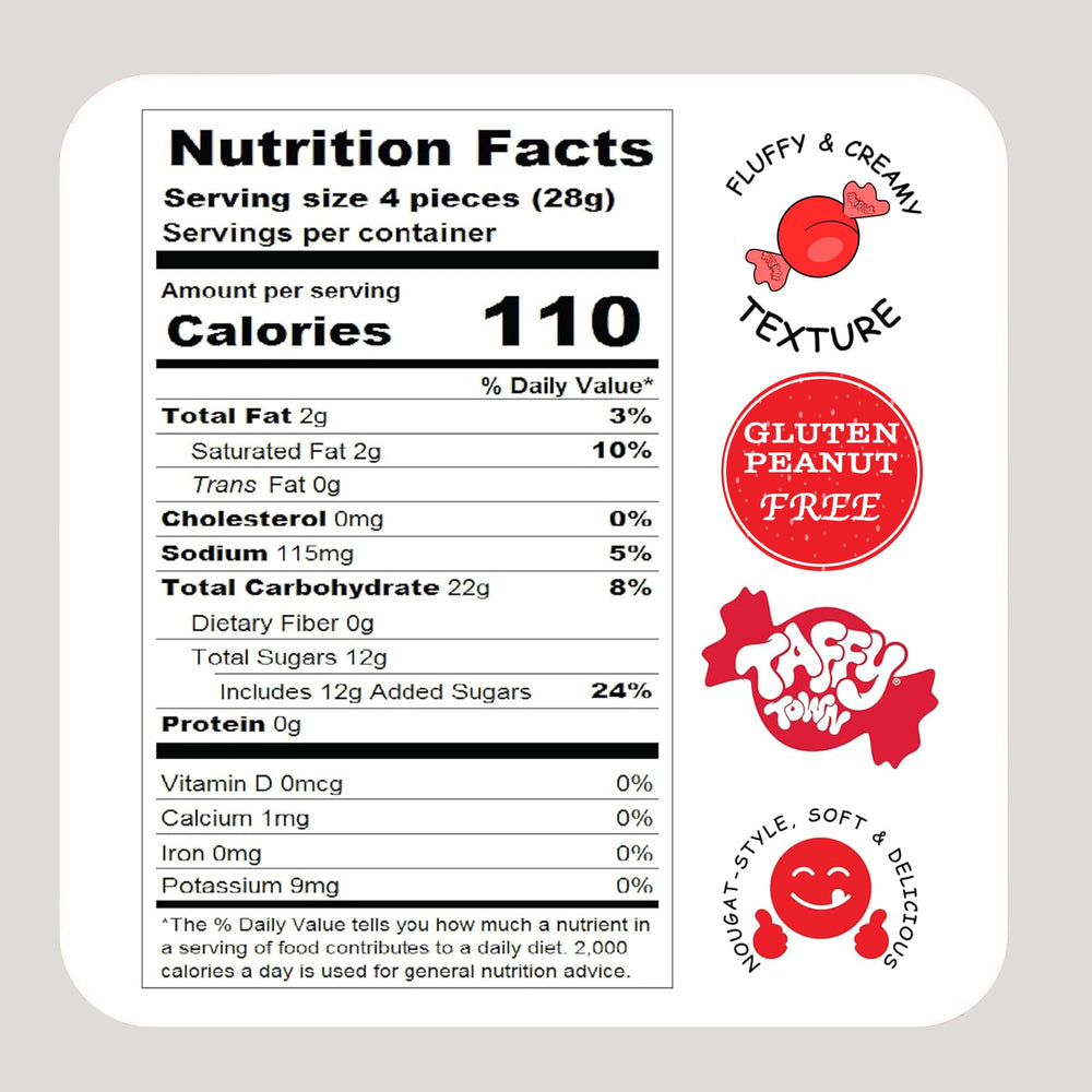 Taffy Town vanilla taffy is kosher certified and gluten-free.