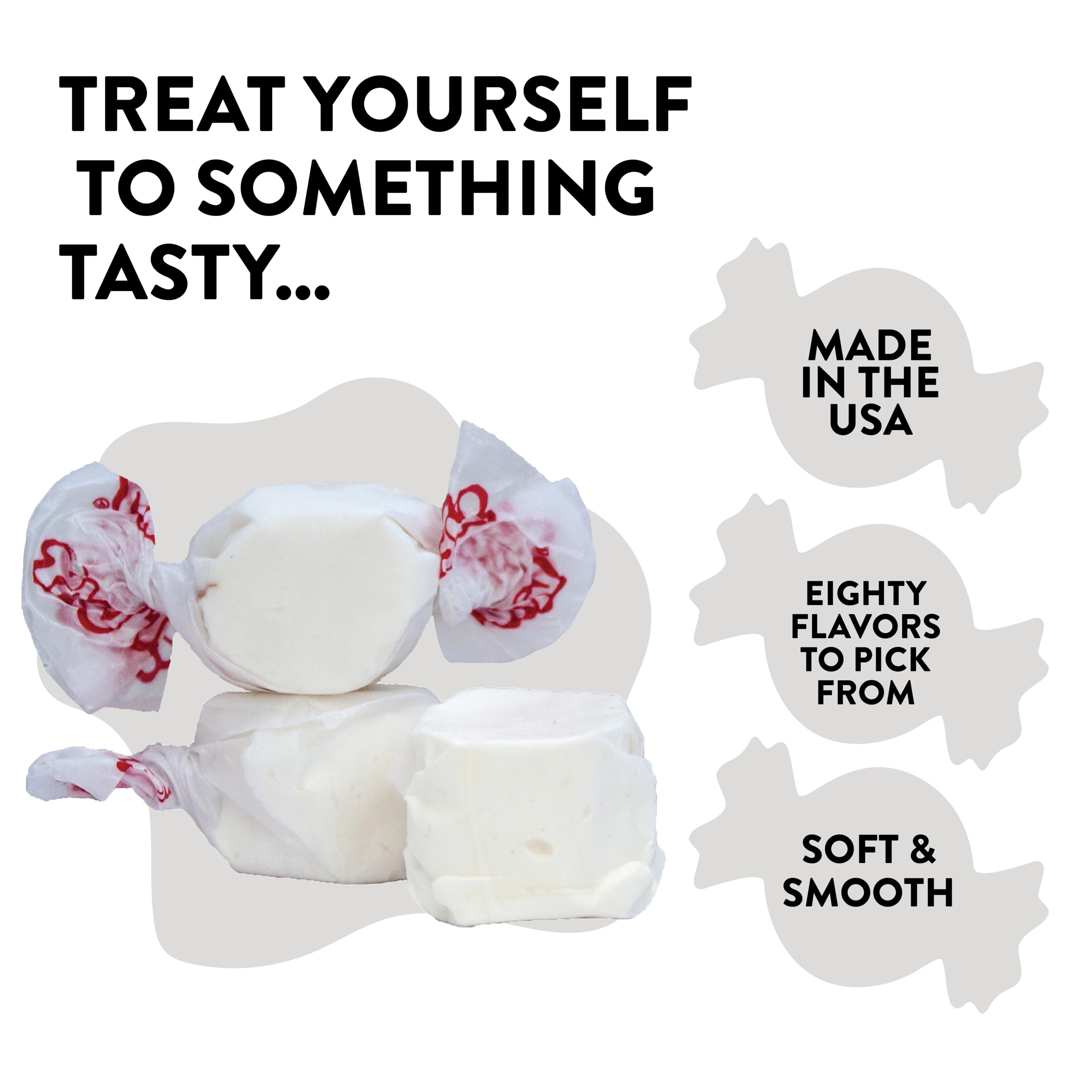 Vanilla Taffy Town close-up shows silky melt and creaminess.