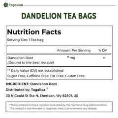 Tagalica Dandelion Root Tea bag in hand for a soothing brew.