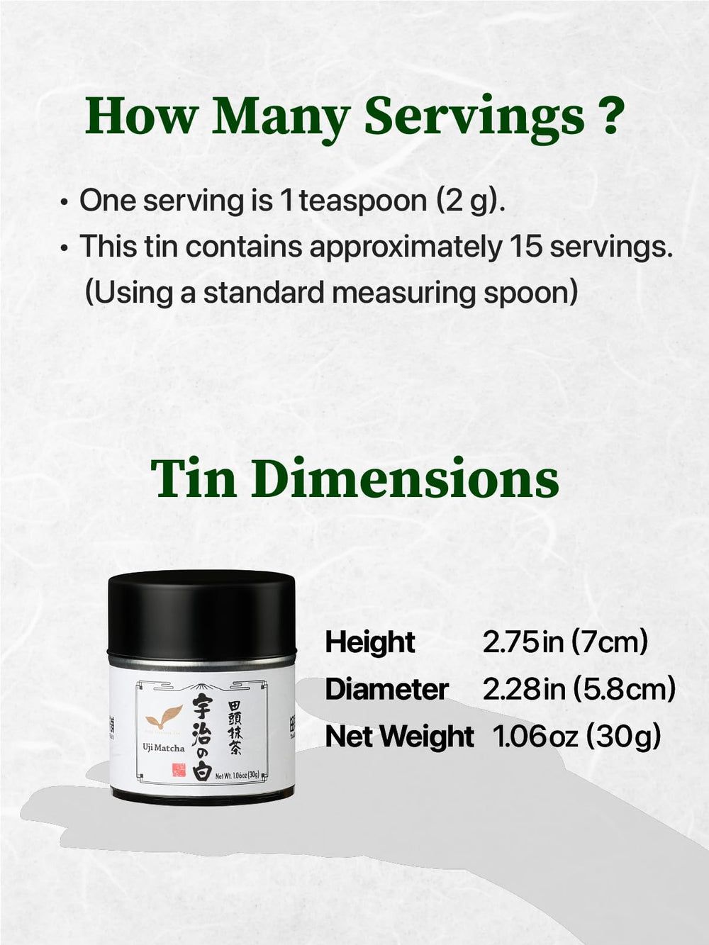  resealable tin keeps TAGASHIRA CHAHO Uji no Shiro fresh