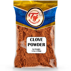 TAJ Gourmet Clove Powder jar front for rich flavor and aroma.