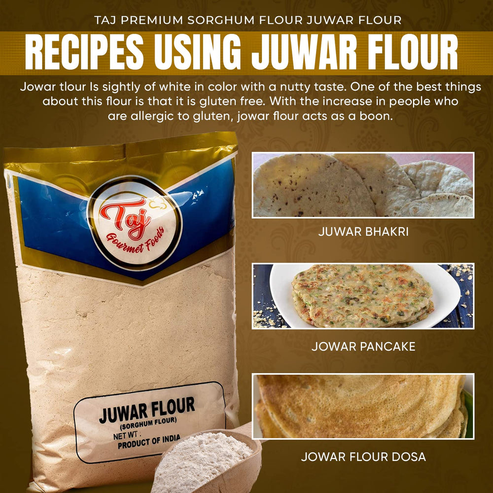 TAJ Gourmet Foods juwar flour used in kitchen for everyday meals
