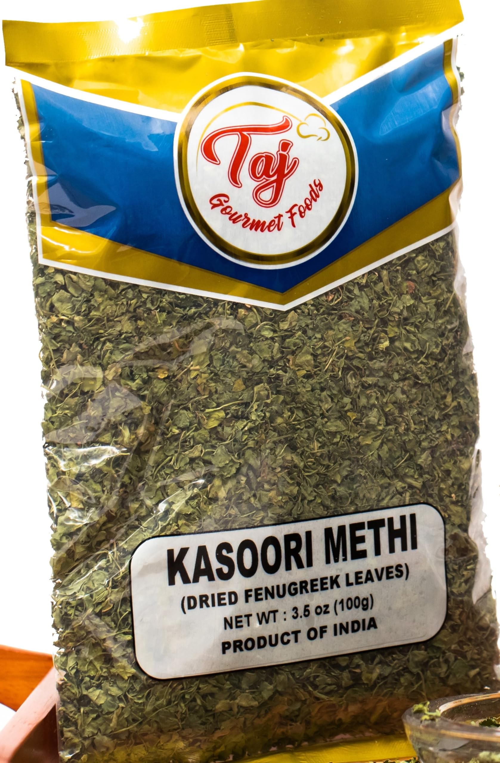 TAJ Kasoori Methi foil-induction sealed jar preserves freshness.