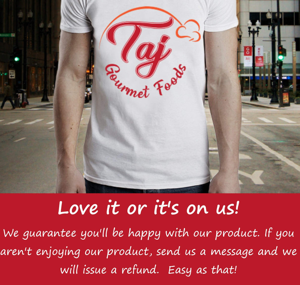 TAJ Gourmet Samosa Chutney jar-with-spice hints at bold tangy tamarind flavor