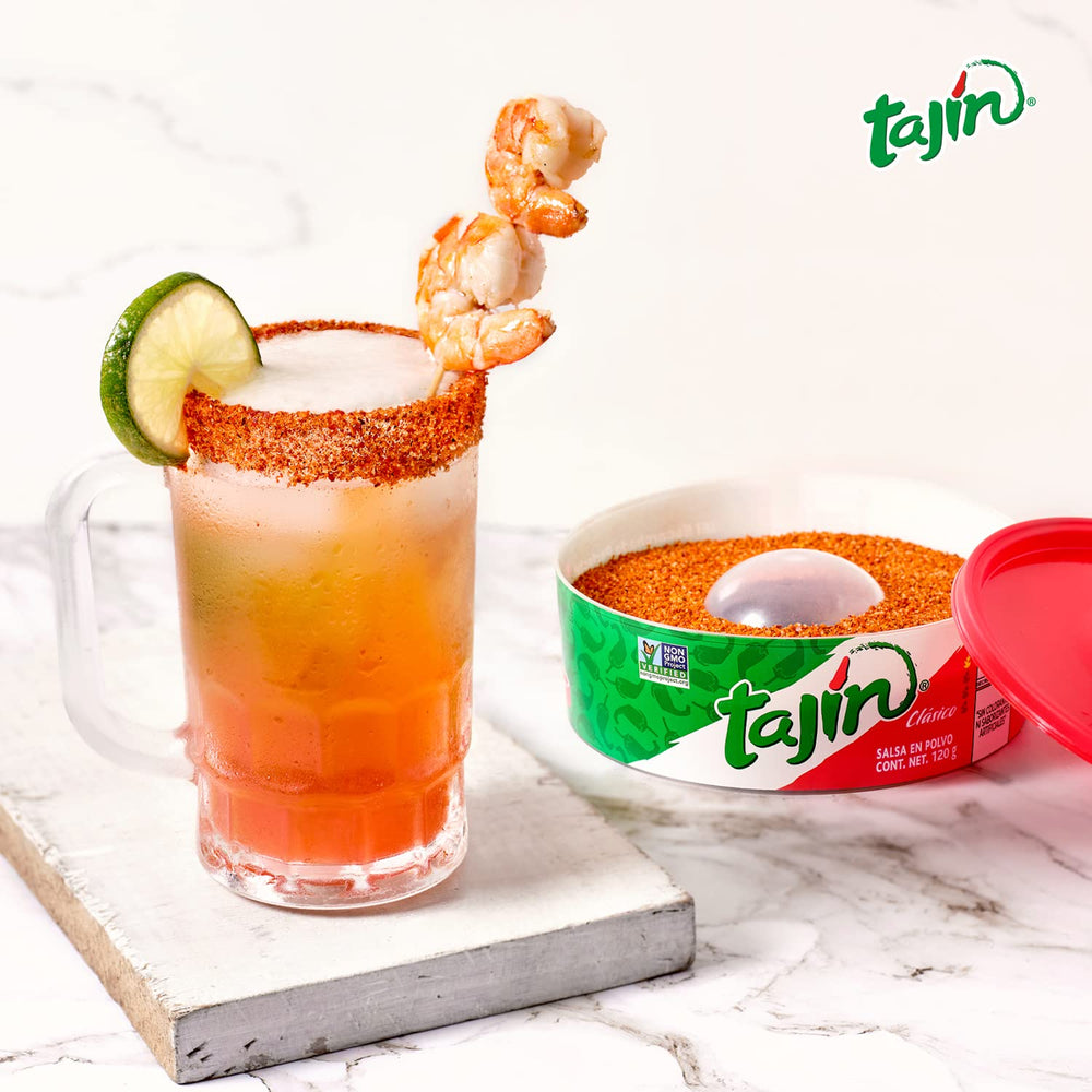 Wholesale Tajin 4.23 oz jar showcased as a pantry essential.