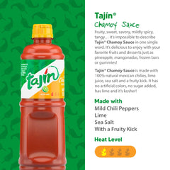 Chips dipped in Tajin Chile Lime sauce for zesty heat.