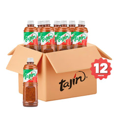 Tajín Chile Lime seasoning pours smoothly for quick, even dustings.