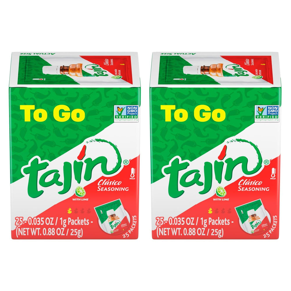 Tajin Clásico to-go packets in a box add convenient zest to meals on the go