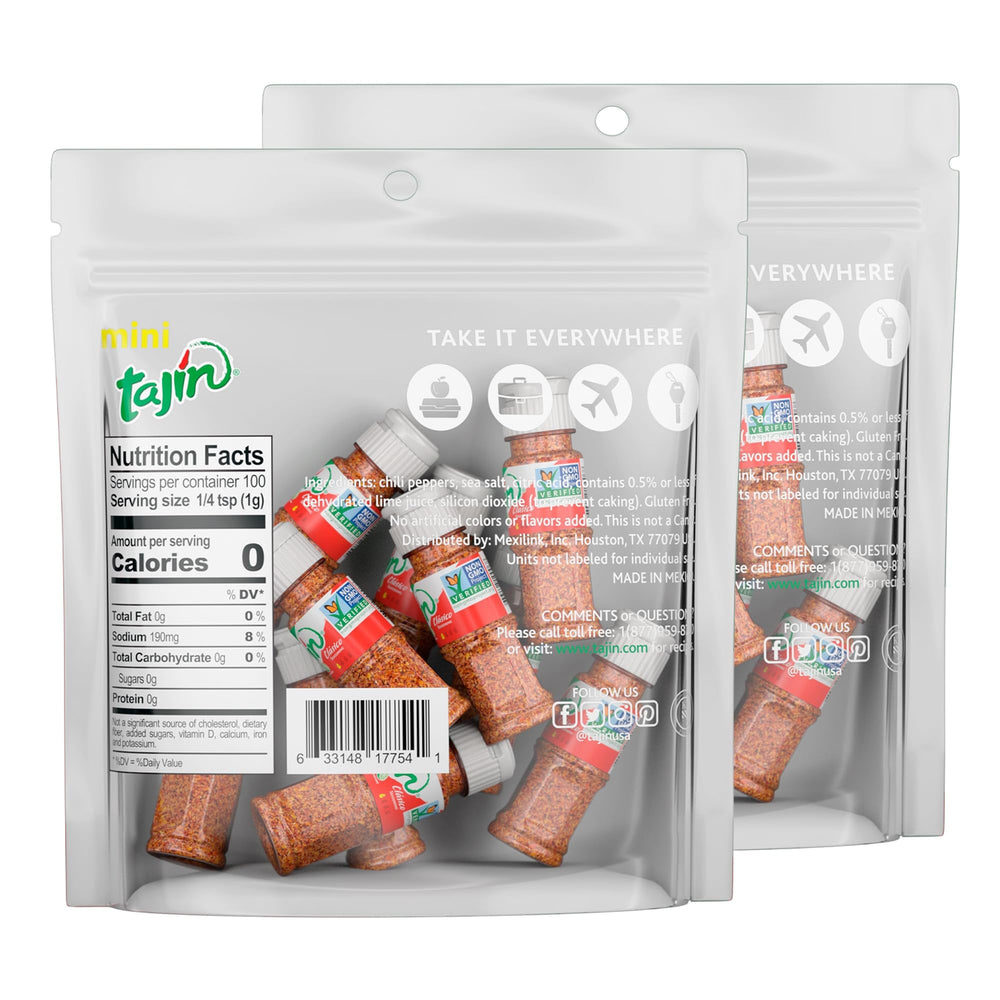 Tajin Clásico mini pouch sprinkled on popcorn for a bright kick