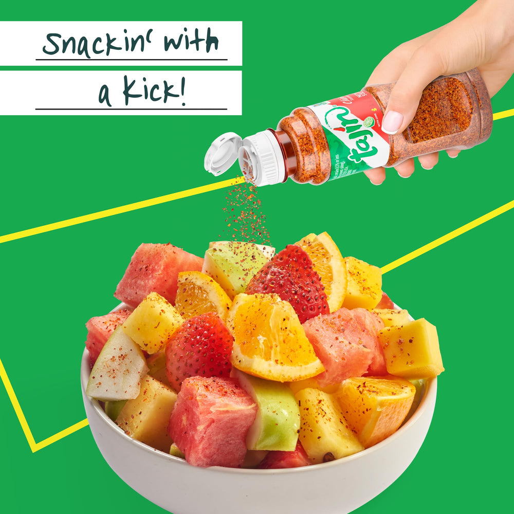 Tajin Clasico fruit dusting demonstrates a tangy, refreshing flavor addition