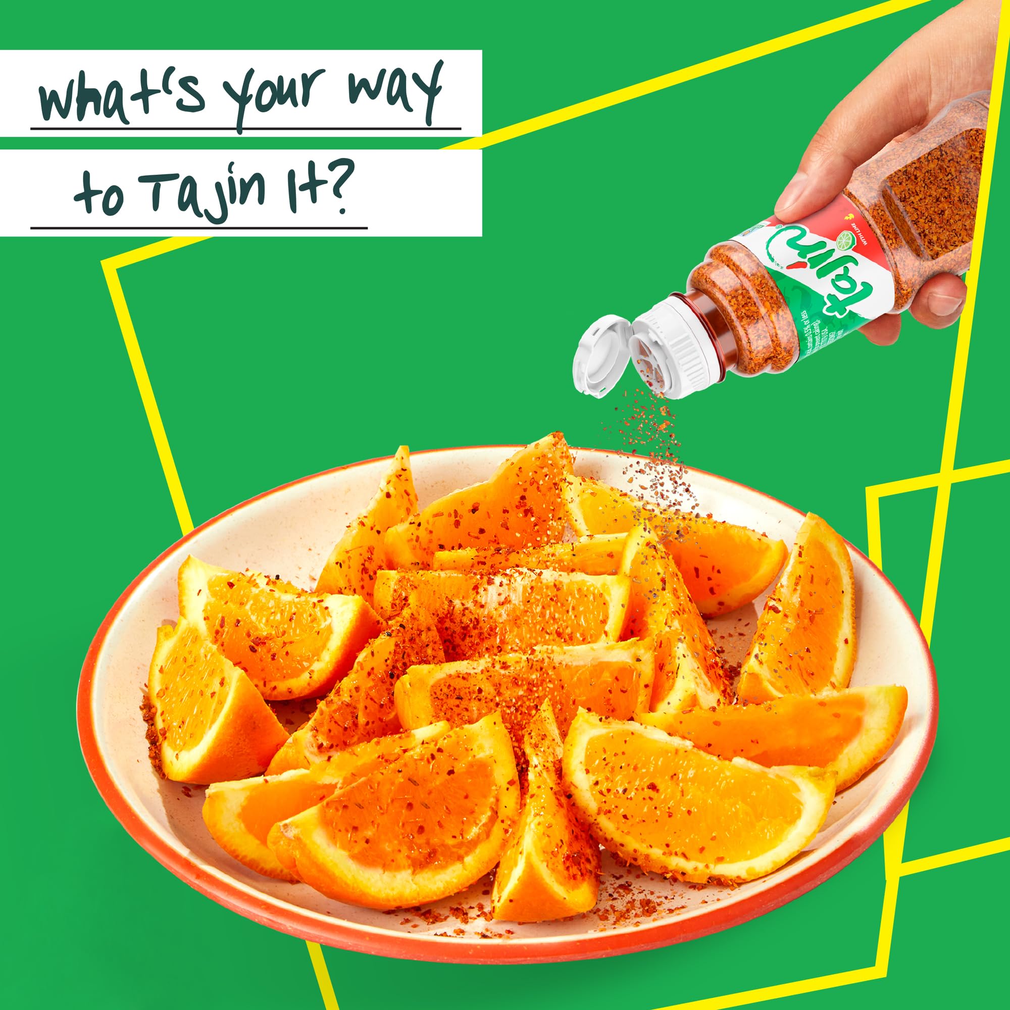 Tajin Clasico pour-over on snacks shows even distribution