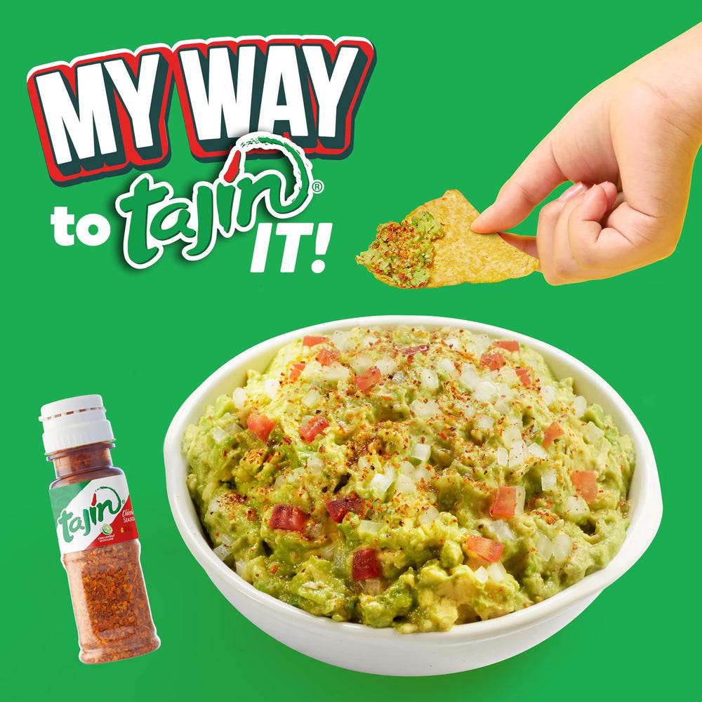 Tajín Clásico over a tossed salad for color and zing.