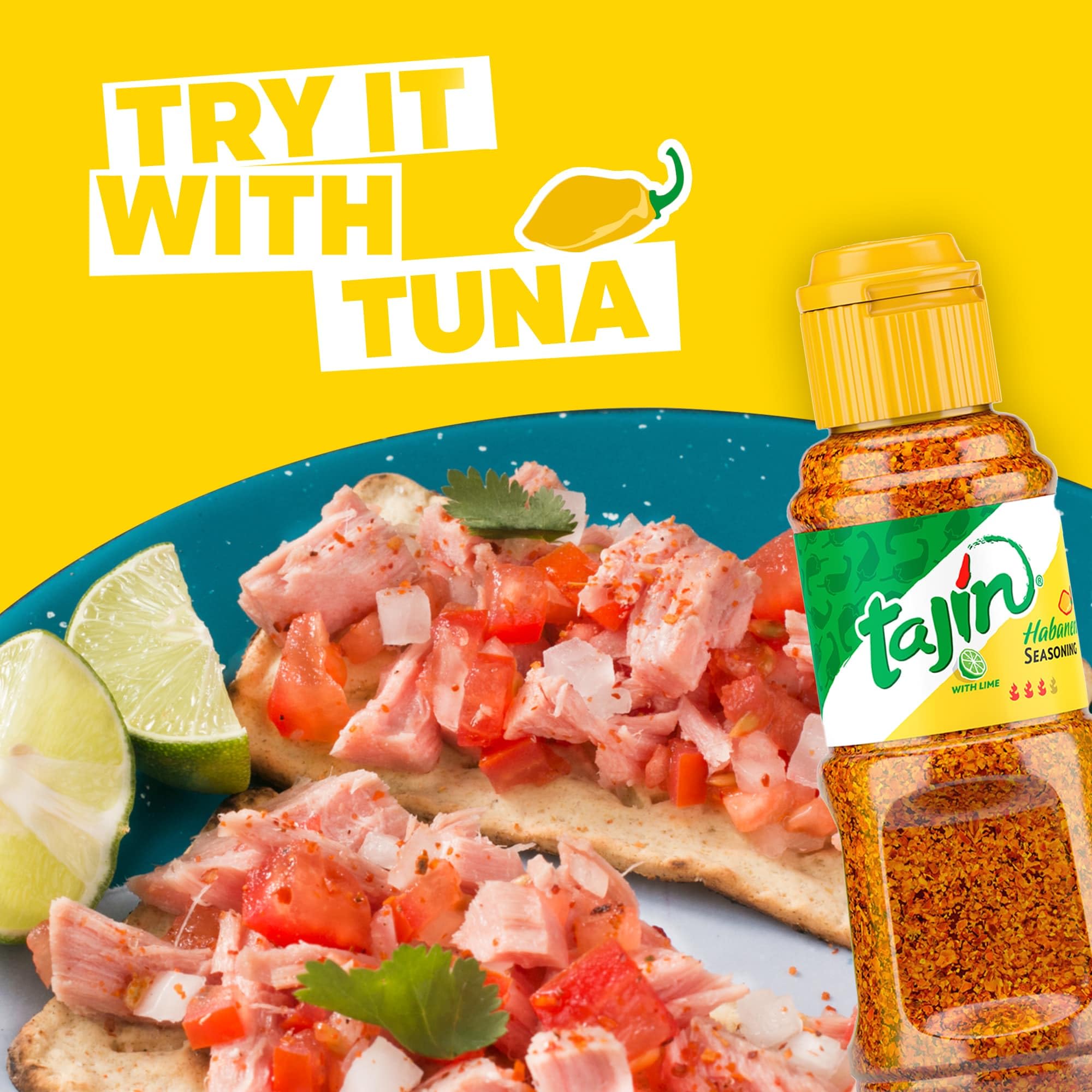 Tajin Habanero Seasoning on a fish dish to boost flavor