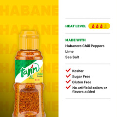 Tajin Habanero Seasoning grain texture shows chili and lime blend