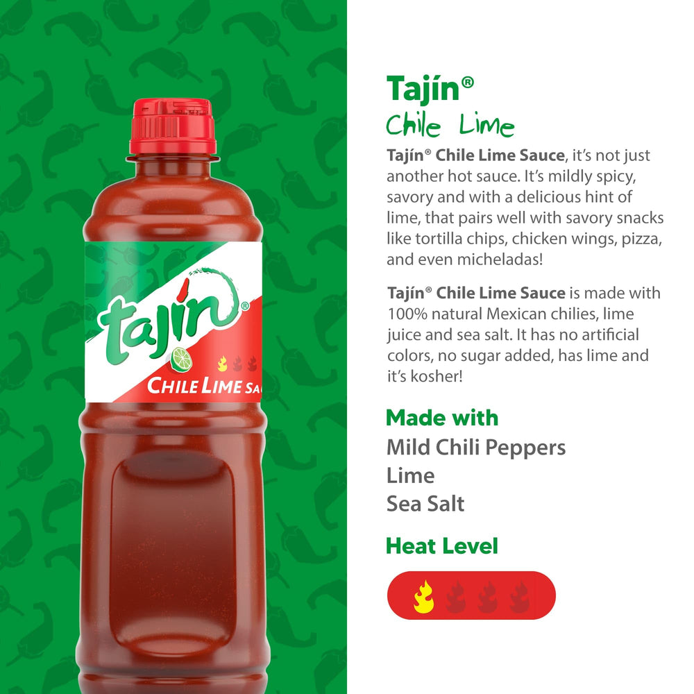 Tajín Mild Hot Sauce with tortilla chips as a snack enhancer.