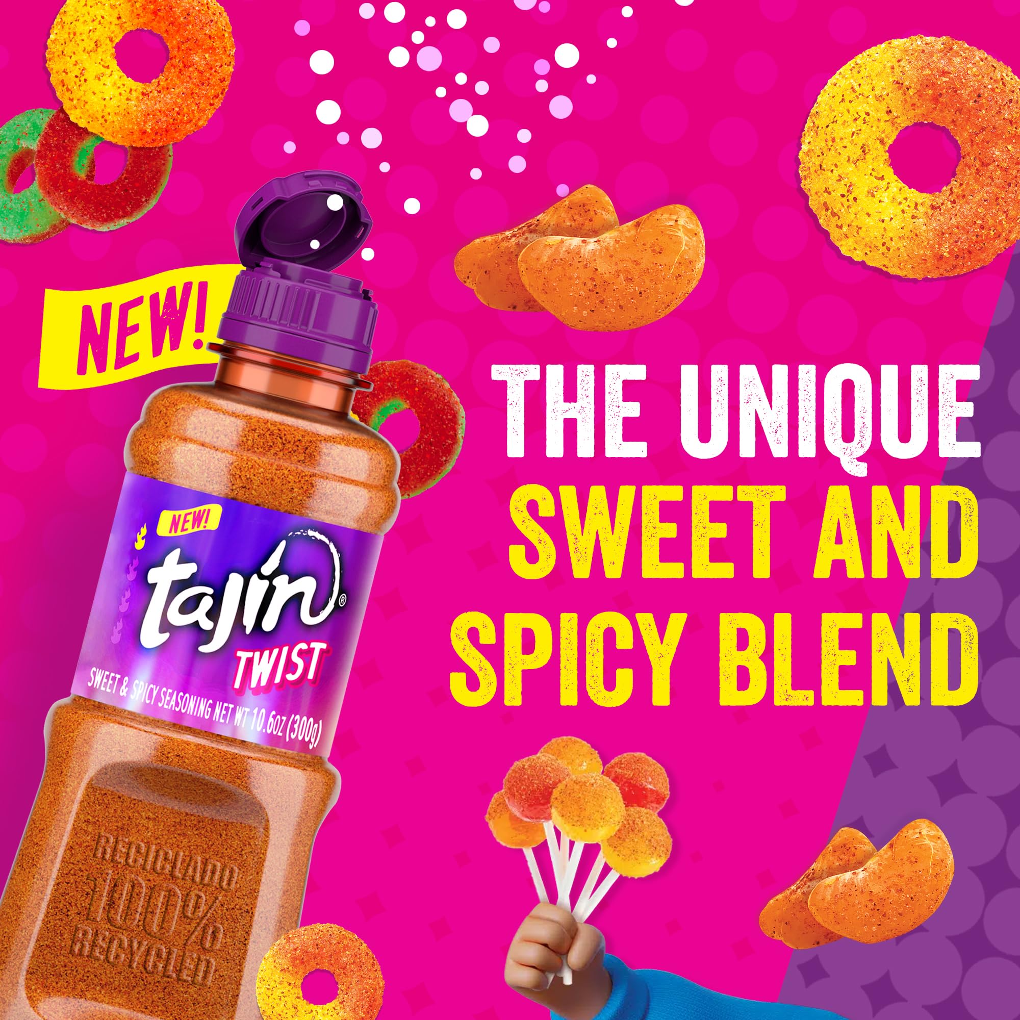 Berries with Tajín Twist for a tangy finish.