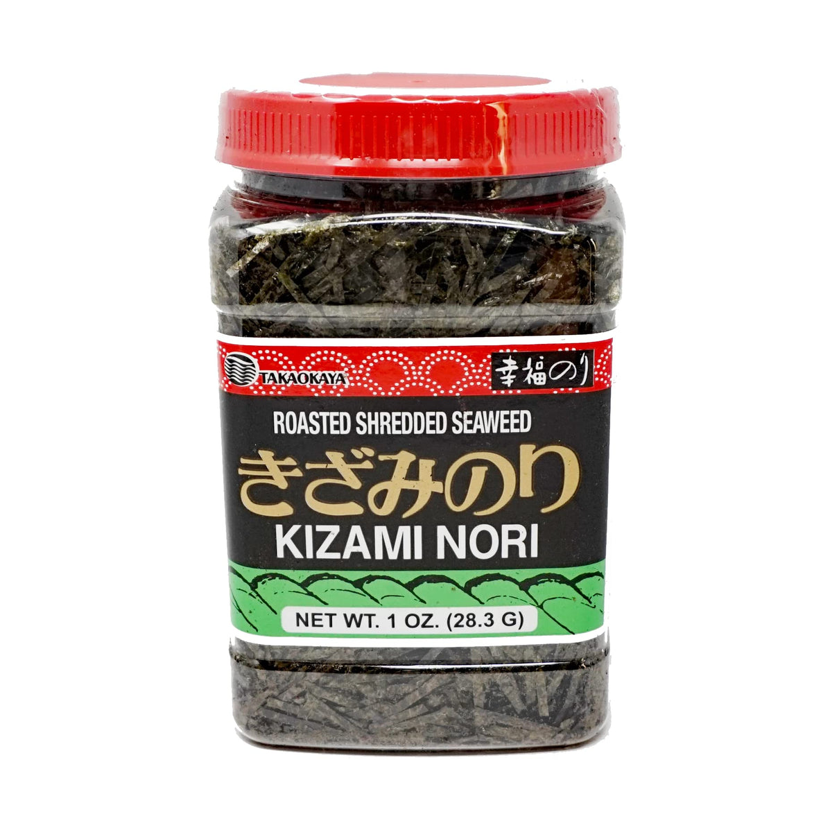 Takaokaya Kizami Nori sliced seaweed in a 1oz container for quick toppings and savory umami