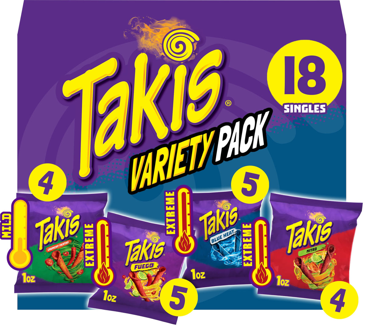 Takis Fuego bag with bold chips for fiery snacking.
