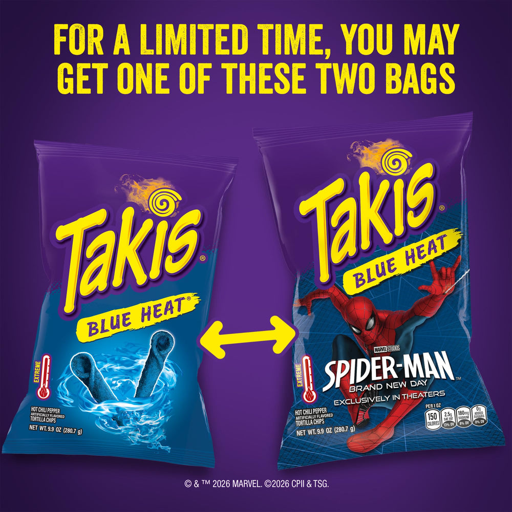Takis Blue Heat close-up of rolled chip ridges highlighting concentrated seasoning