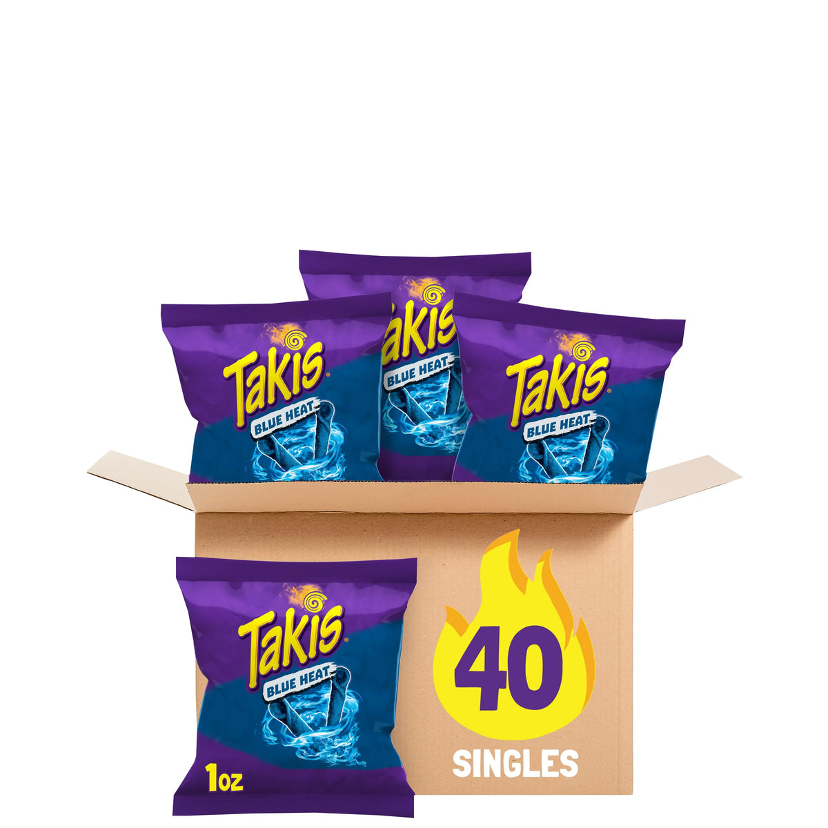 Takis Blue Heat rolls in a pack, bold snack flavor for game nights