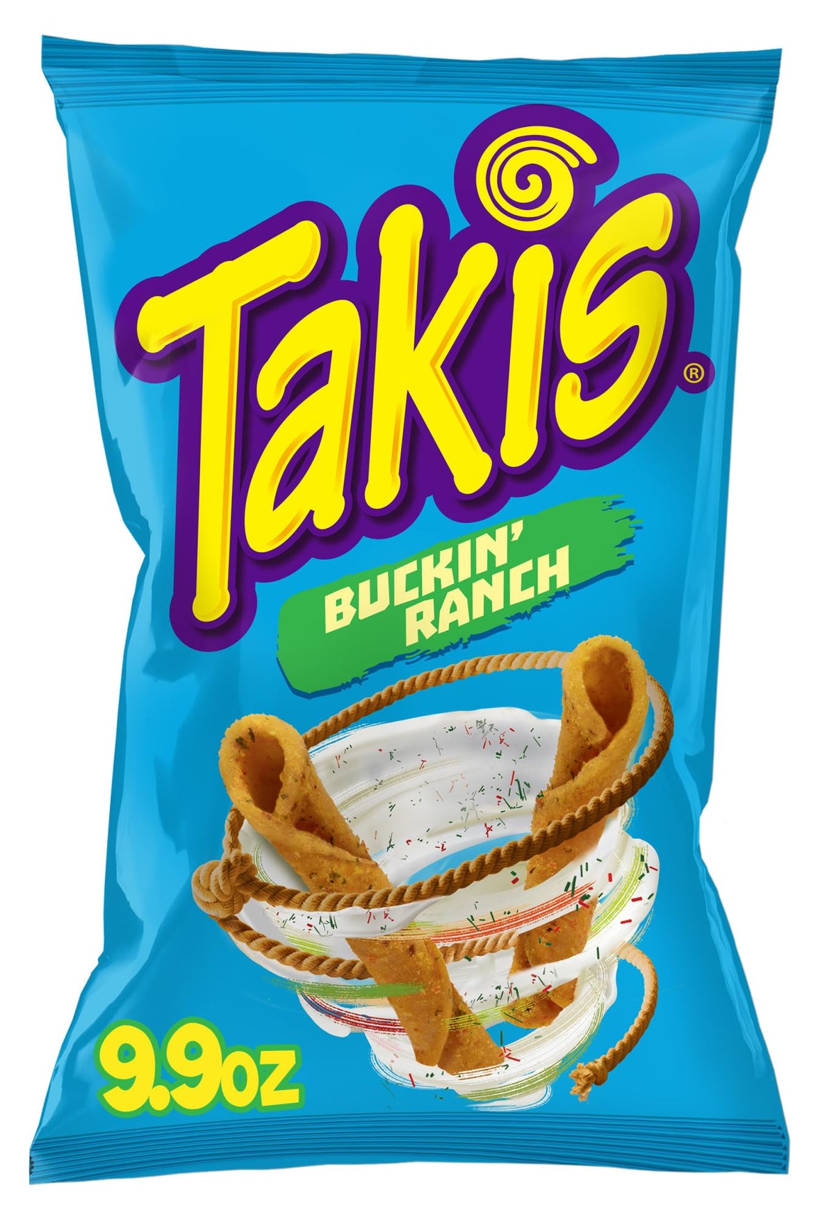 Takis Buckin' Ranch front packaging shows bold ranch branding and shareable size benefit