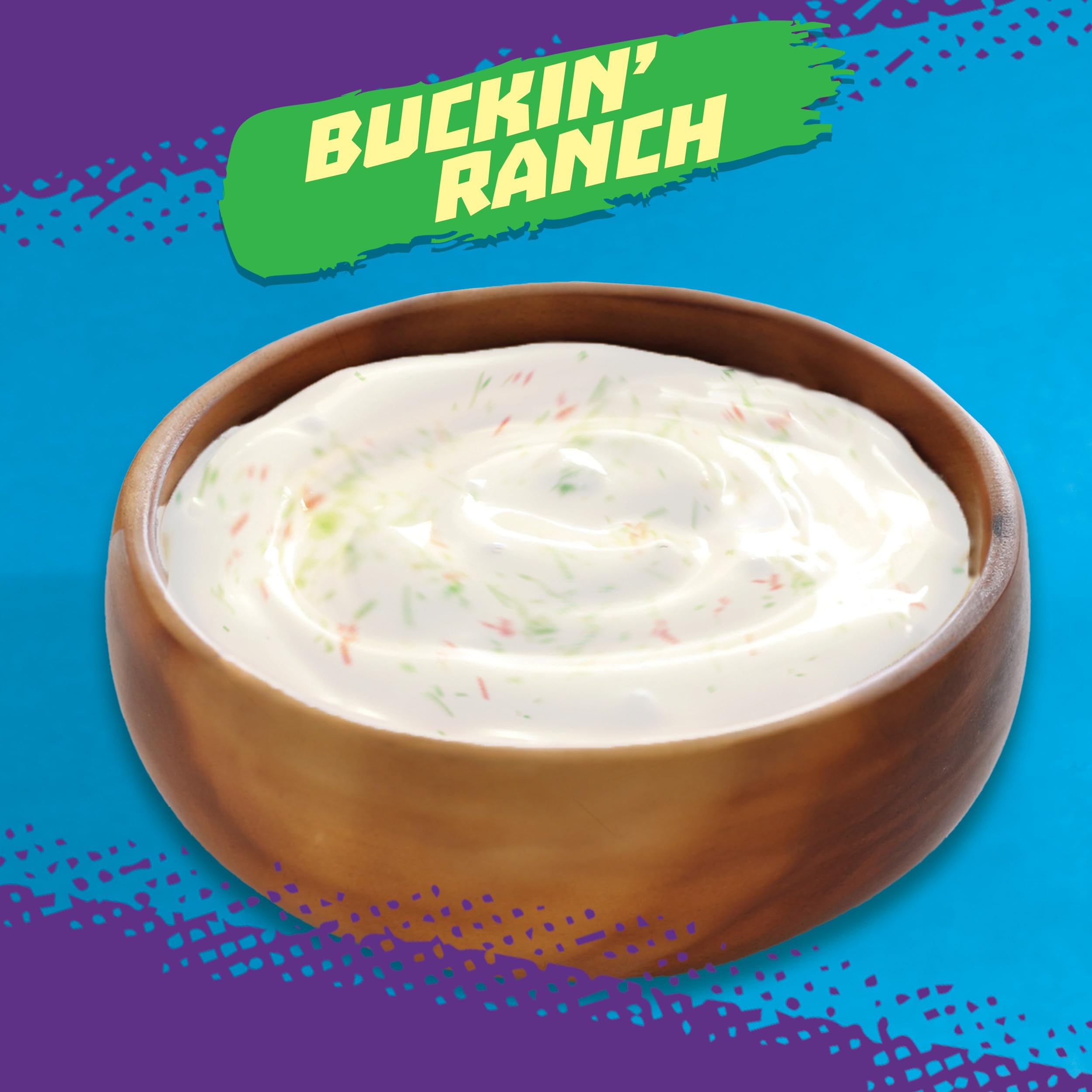 Takis seasoning texture on chips highlighting ranch coating and savory punch