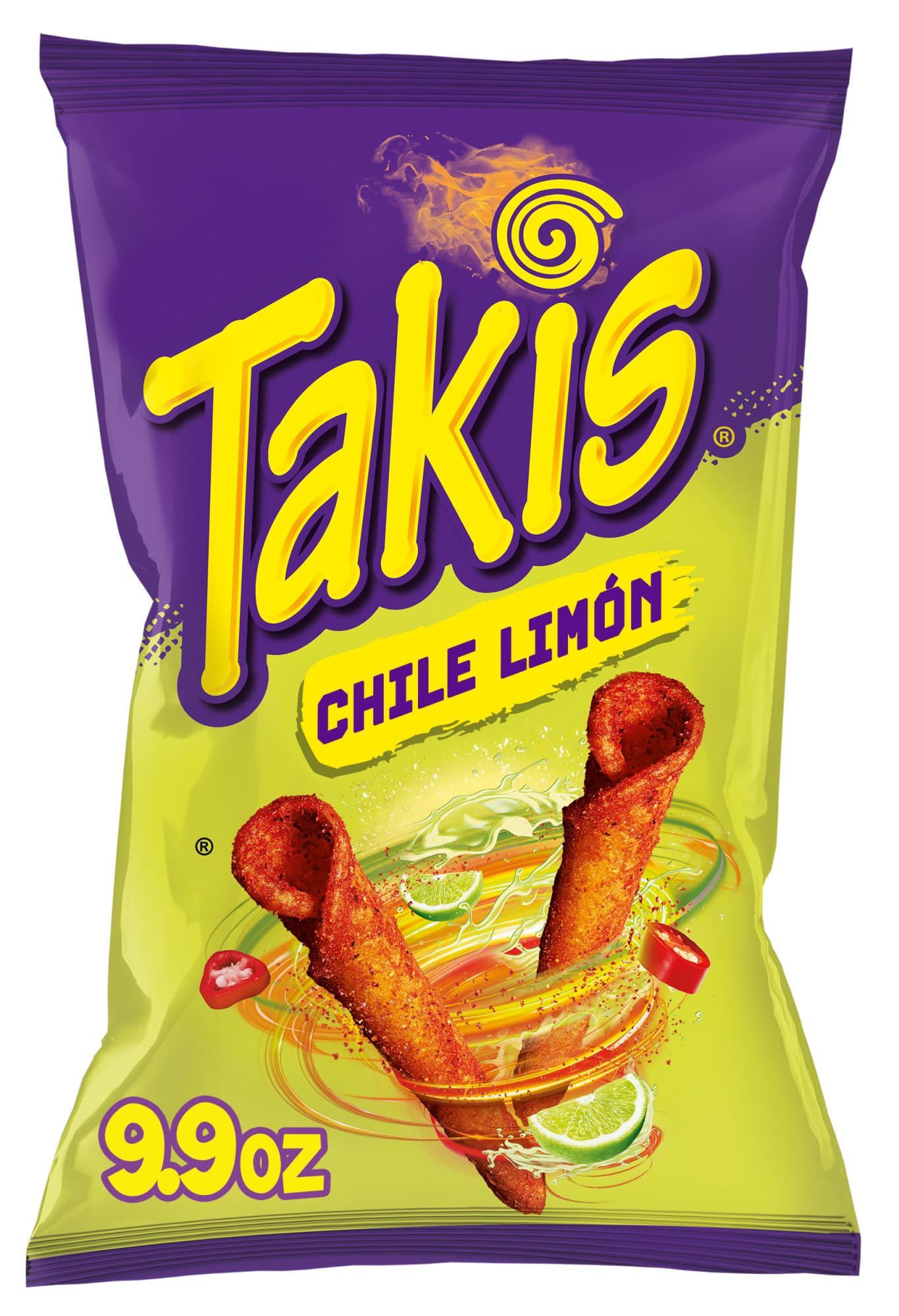 Takis front packaging showing brand and Chile Limon flavor for easy recognition