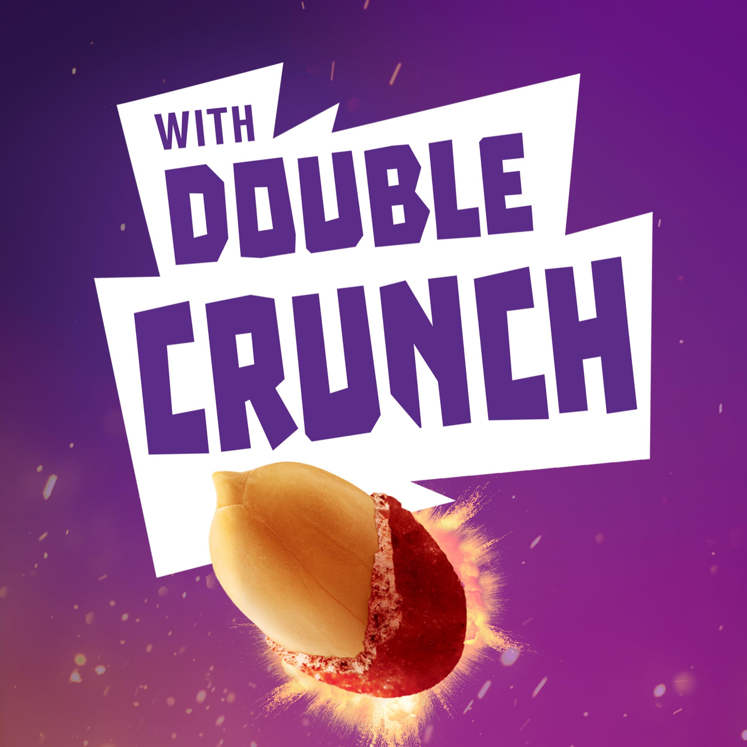 Takis close-up of double-crunch peanut texture highlighting intense crunch benefit