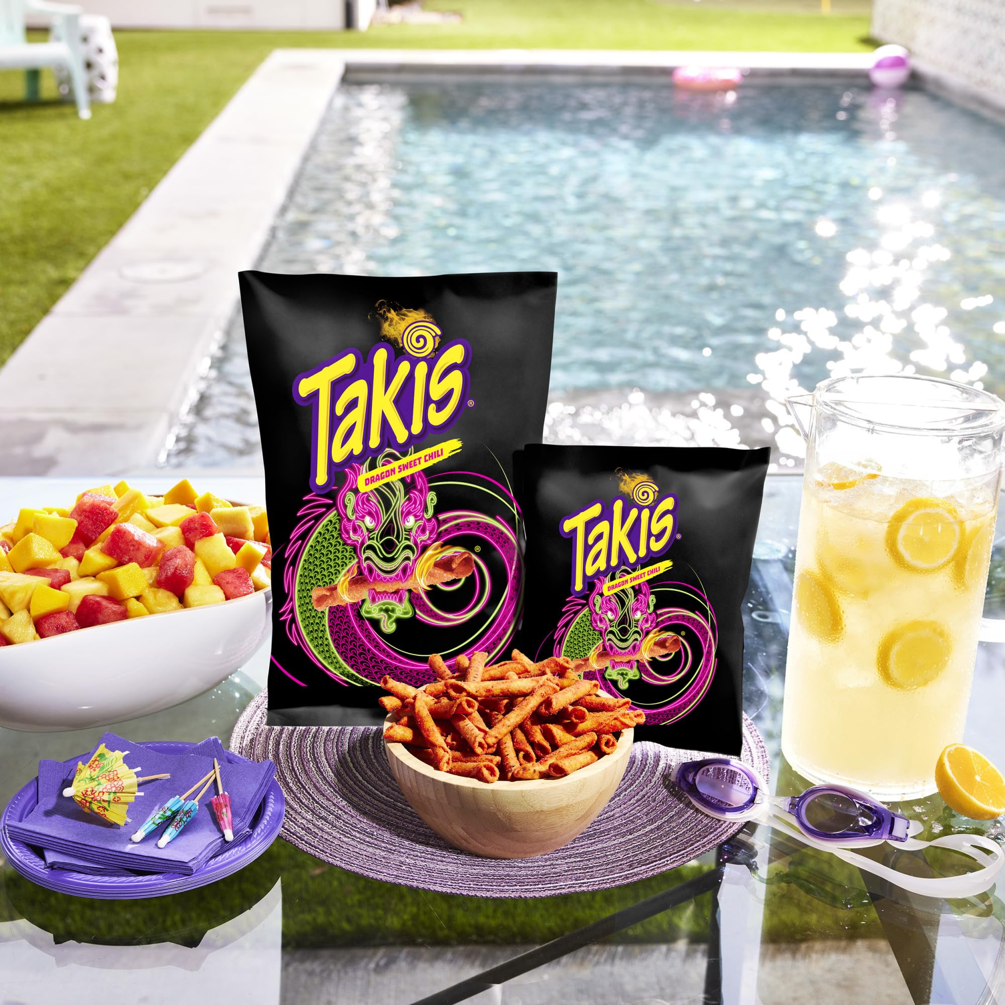 Takis chips poured in a bowl at a party illustrating sharing size and crowd-pleasing snack appeal