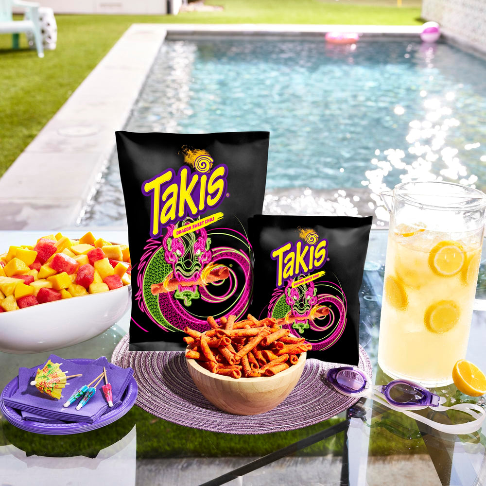 Takis chips poured in a bowl at a party illustrating sharing size and crowd-pleasing snack appeal