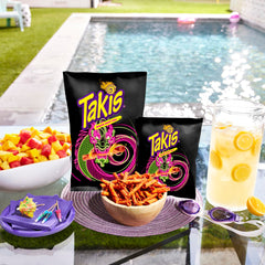Takis chips poured in a bowl at a party illustrating sharing size and crowd-pleasing snack appeal
