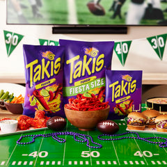 Takis Fuego chip closeup highlights intense flavor and crunch