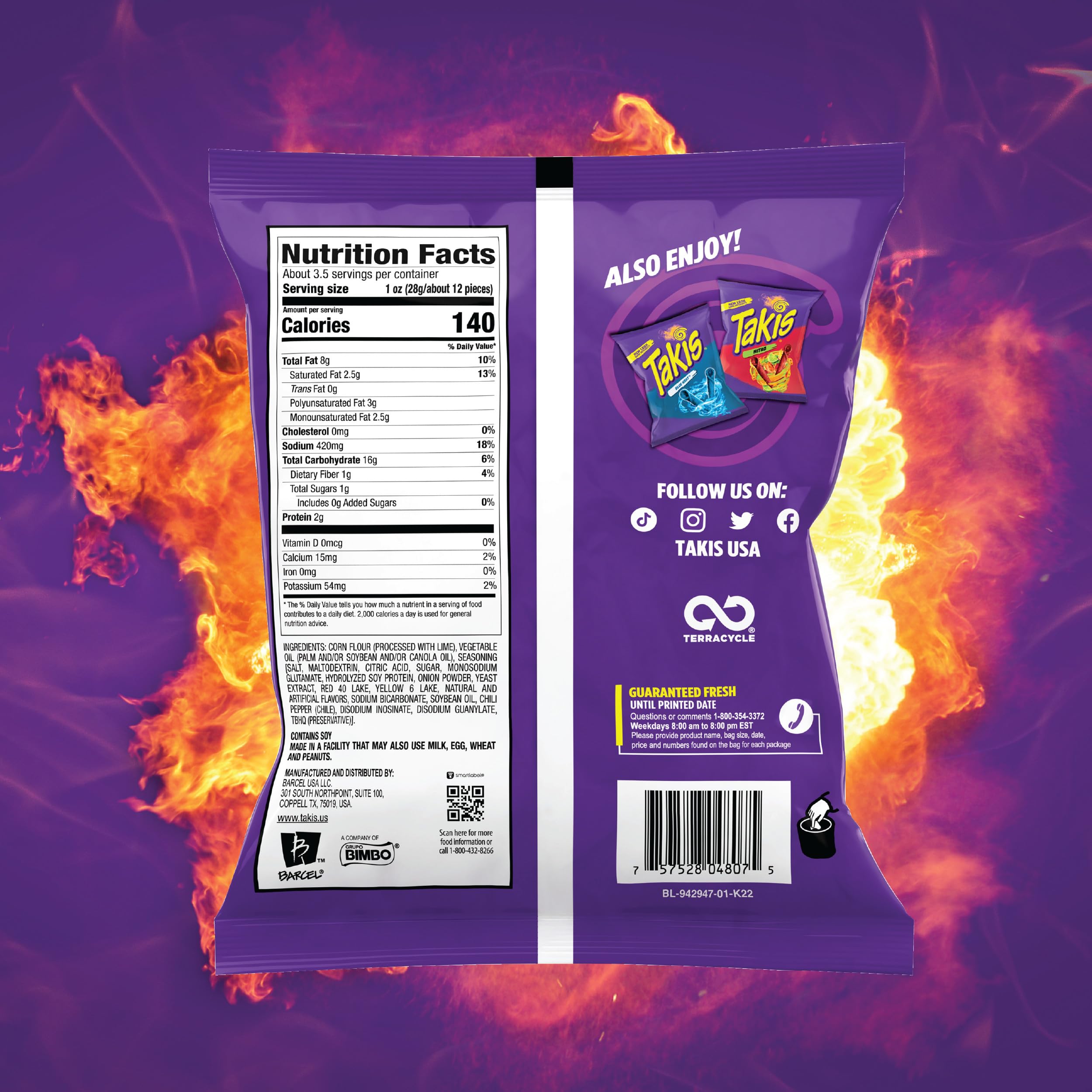 Takis Fuego close-up highlighting extreme heat and lime flavor.