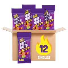 Takis Fuego Hot Nuts box front showcases portable flavor for busy days