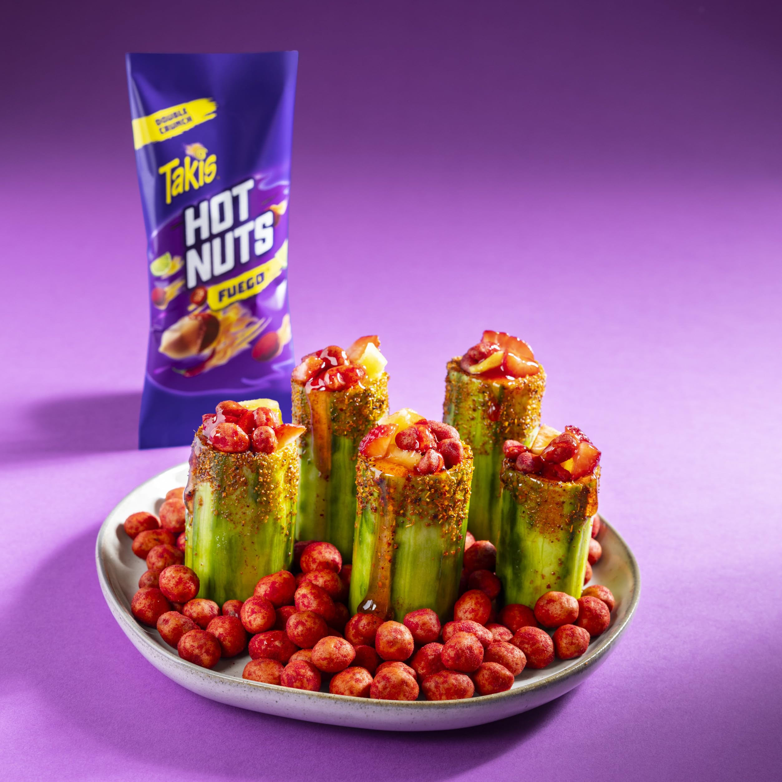 Takis Fuego Hot Nuts shared among friends for a spicy kick