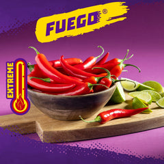 Takis Fuego individual bag closeup highlighting brand and portable portioning benefit