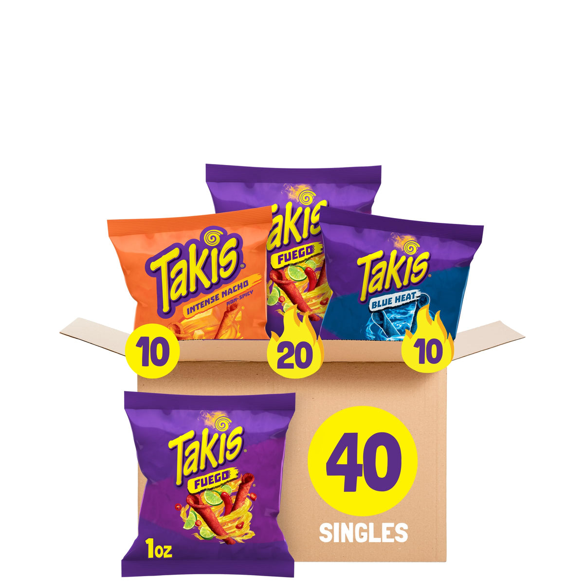 Takis Fuego rolls close-up showing fiery crunch for game night