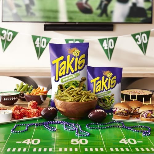serving bowl filled with Takis Guacamole chips for sharing and party benefit