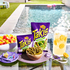 Large bowl of Takis Guacamole on table, Takis ideal for parties and sharing