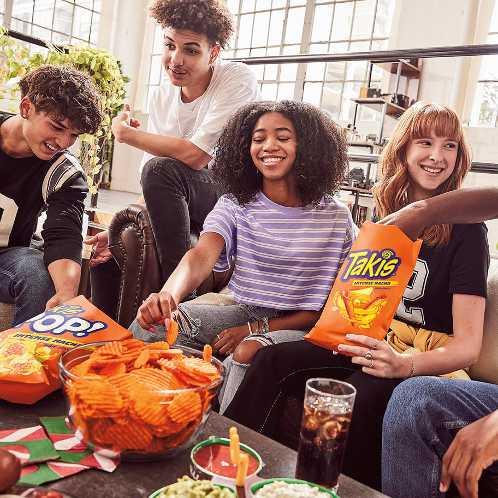 Takis Intense Nacho party table scene invites bold, crowd-pleasing flavor.