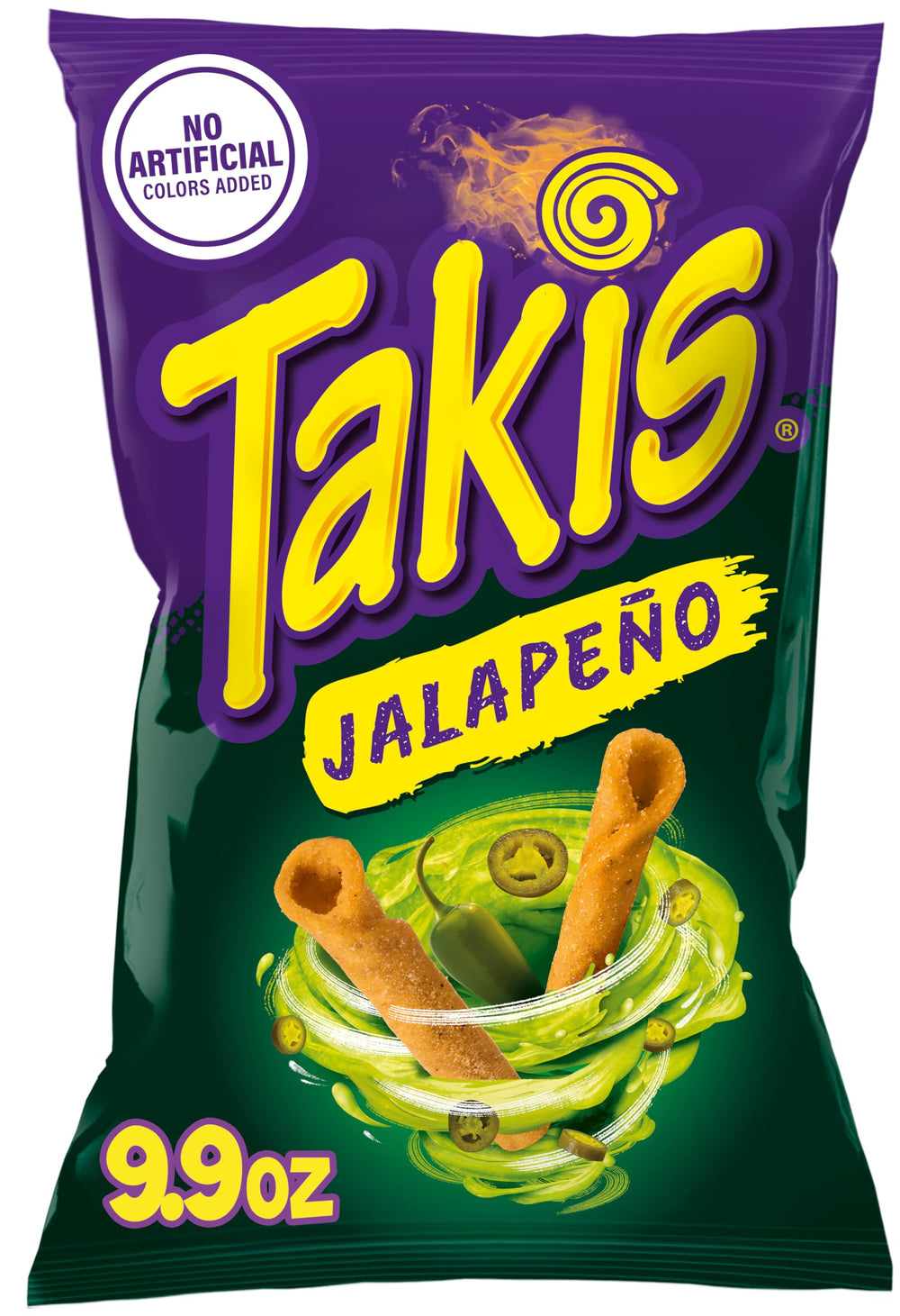 Takis front packaging showing jalapeño sharing bag and bold branding benefits sharing